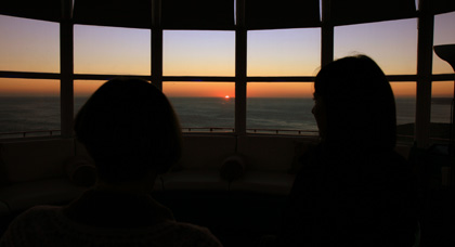 Watch a beautiful sunset from the warmth and comfort of the Lantern Room