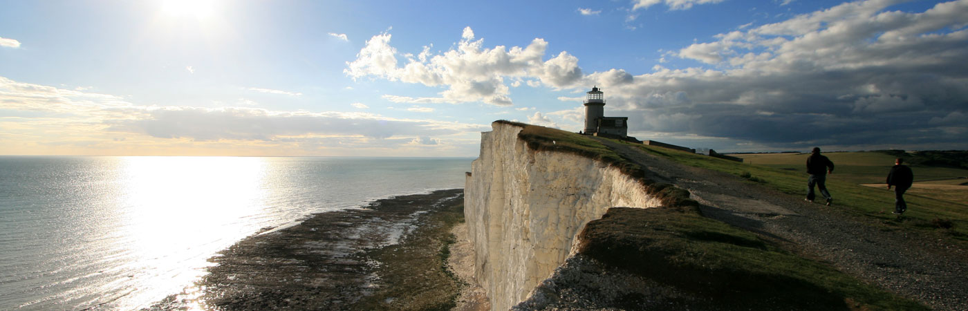 Beautiful clifftop walks at the Belle Tout Lighthouse bed and breakfast at Beachy Head