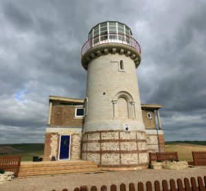 Belle Tout Lighthouse Front Grey Clouds