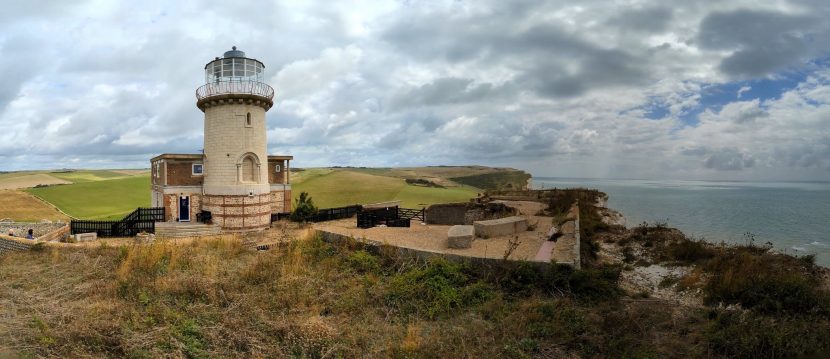 Romantic break at Belle Tout Lighthouse B&B near Eastbourne, overlooking Beachy Head, Seven Sisters and the Sussex coastline.